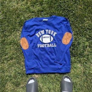 Haute New York Football Graphic Long Sleeve NWOT